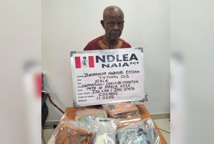 Nigeria : un homme de 74 ans arrêté avec 11 kg de cocaïne